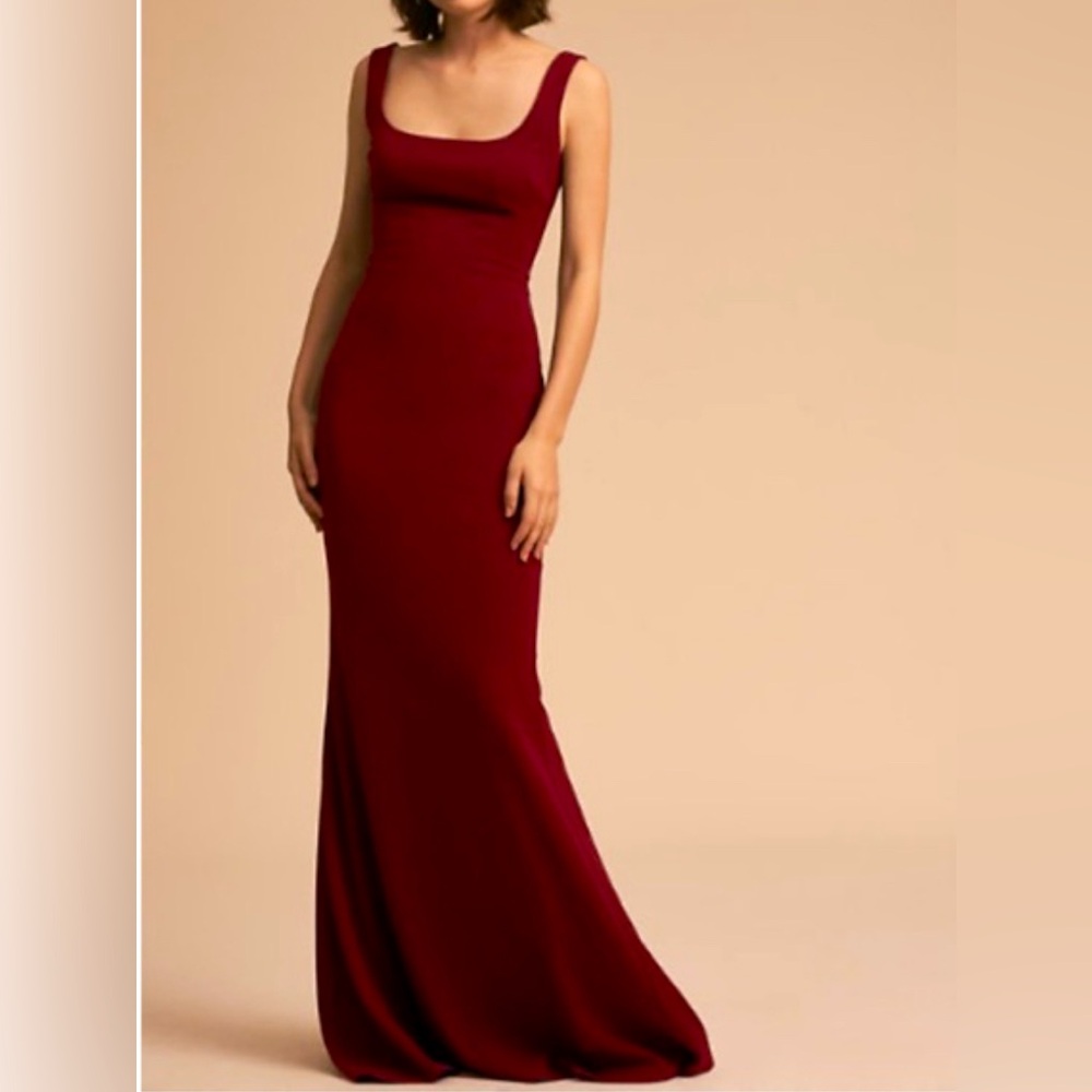 BHLDN Katie May Lucy Gown in Merlot